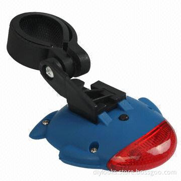 Super Bright Red Bicycle LED Tail with Solar Energy Rechargeable Light